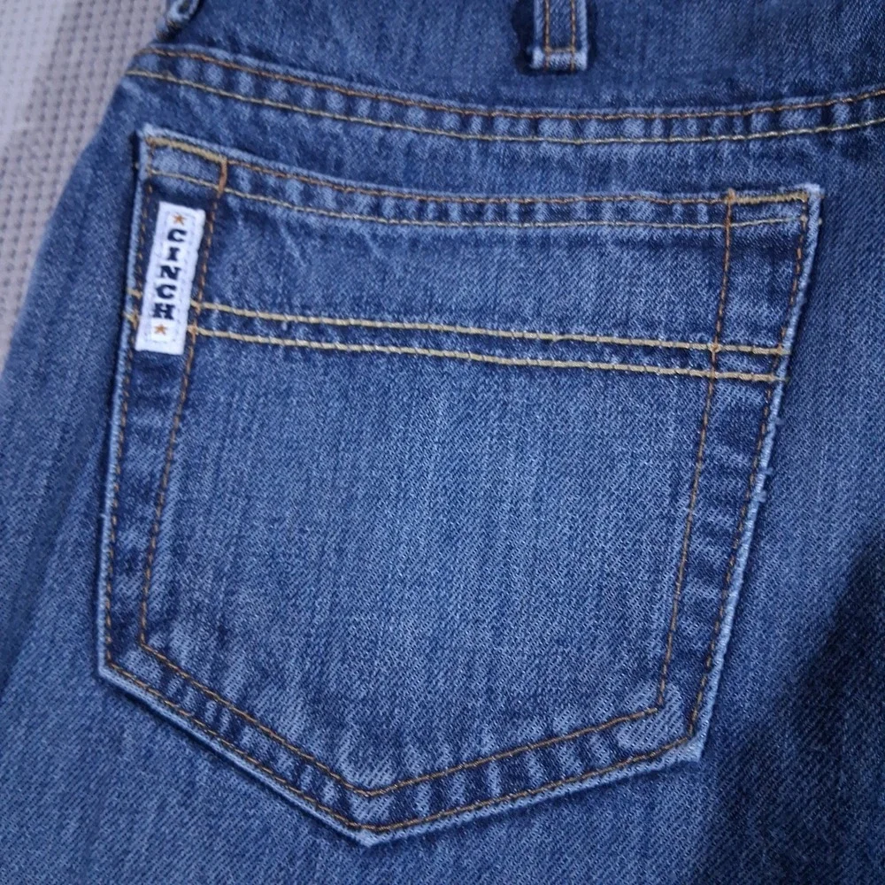 Cinch Up Mens Straight Leg Jeans Med Wash Blue Cotton Denim 31x32 (Fits 32x32)